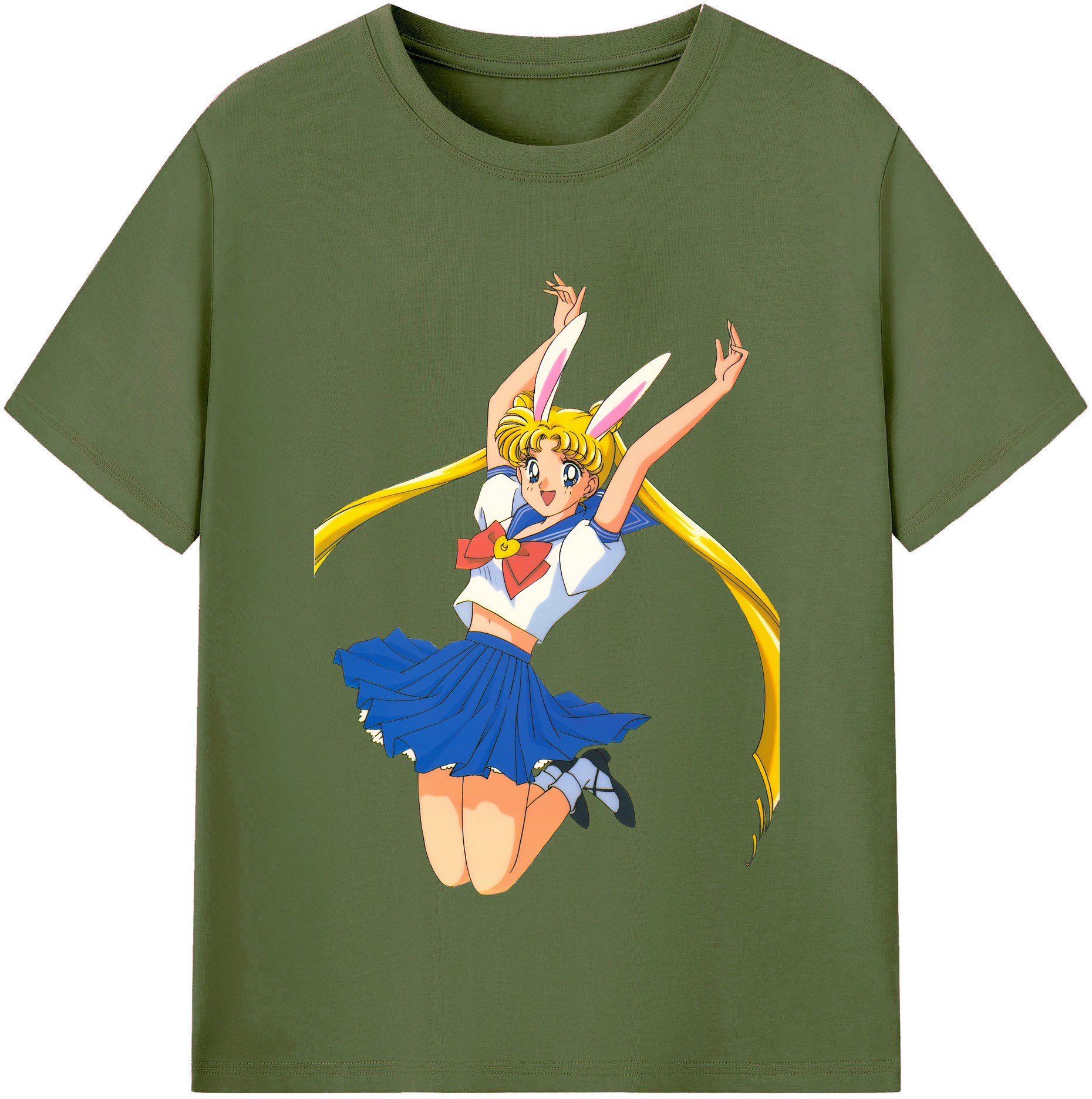（画像用） 美少女戦士セーラームーン 愛野 美奈子 あいの みなこ Sailor Moon Aino Minako 綿100％半袖Tシャツ（フロントプリント）